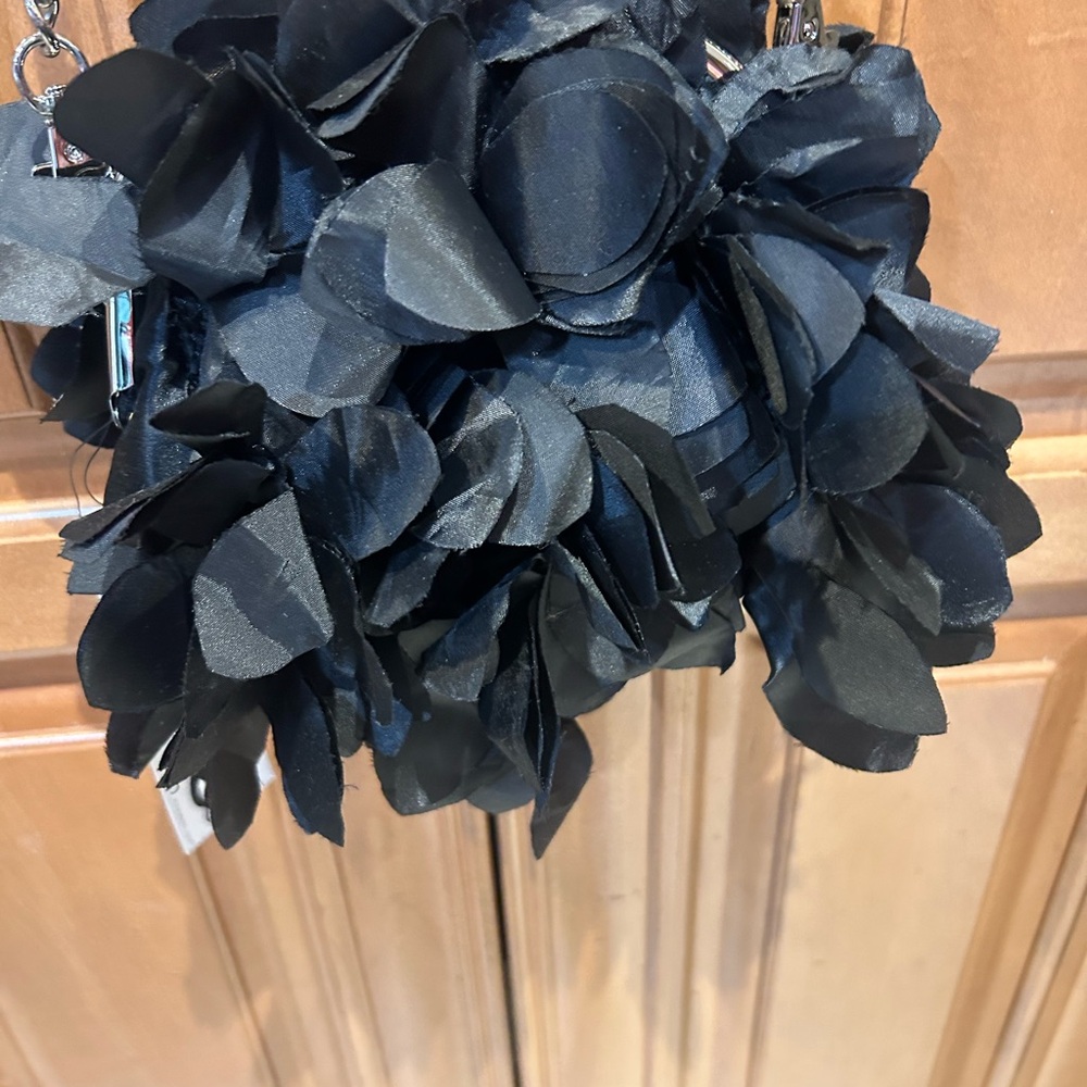 Nine West Black Floral Shoulder Bag | Chain Strap | NWT - Picture 11 of 14